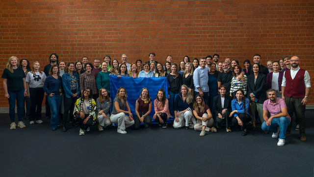attendees at the Eurodesk network meeting standing together